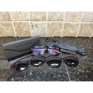 NEW Prive Revaux The Chic Insta Shade Blue Light Magnet Sunglasses Red +0.5 3 pc